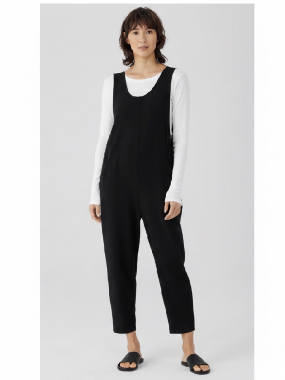 Eileen Fisher Traceable Cotton Jersey Slouchy Jumpsuit ❤️❤️